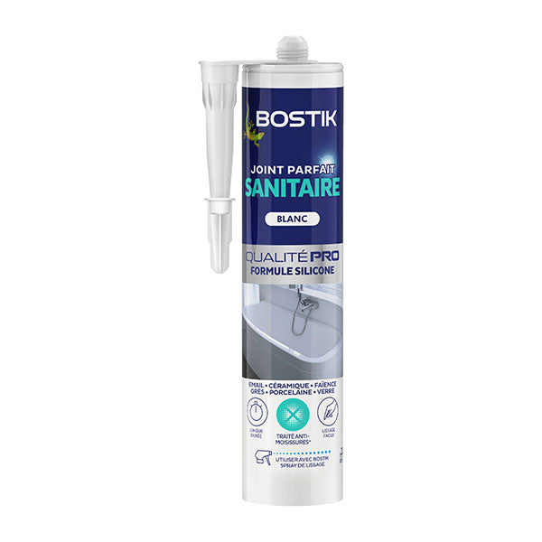 Mastic d’Étanchéité Joint Parfait Salle de Bain – Silicone Blanc – 280 ml