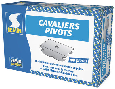 Boîte de 100 Bride de fourrure / cavalier pivot