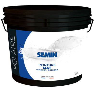 Peinture acrylique Mat Blanc Intérieur/Extérieur - 15L