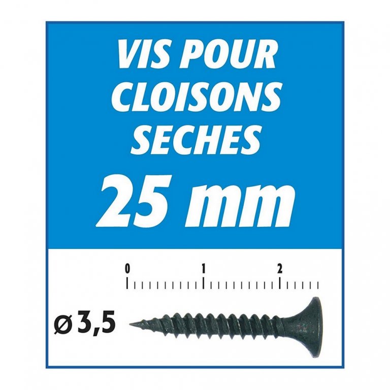Boîte de 1000 vis placo TTPC 25 MM X 3.5 MM