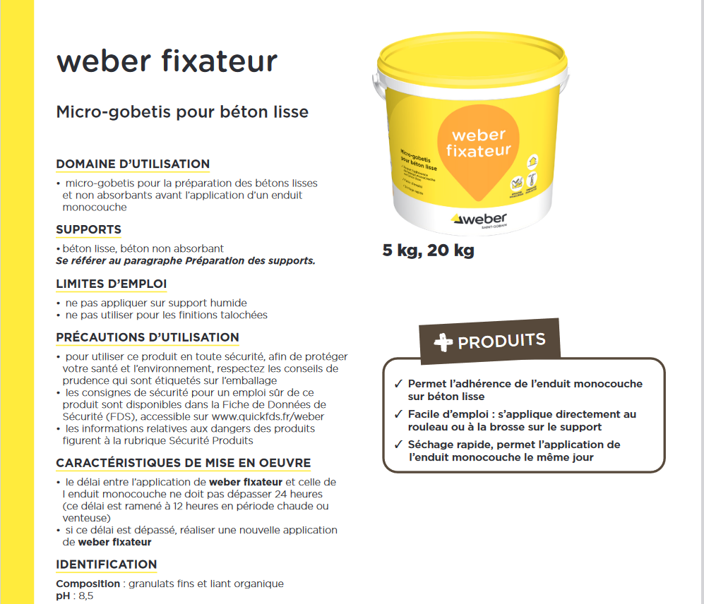 DESTOCAGE - Weber Fixateur (ibofix) - 20KG