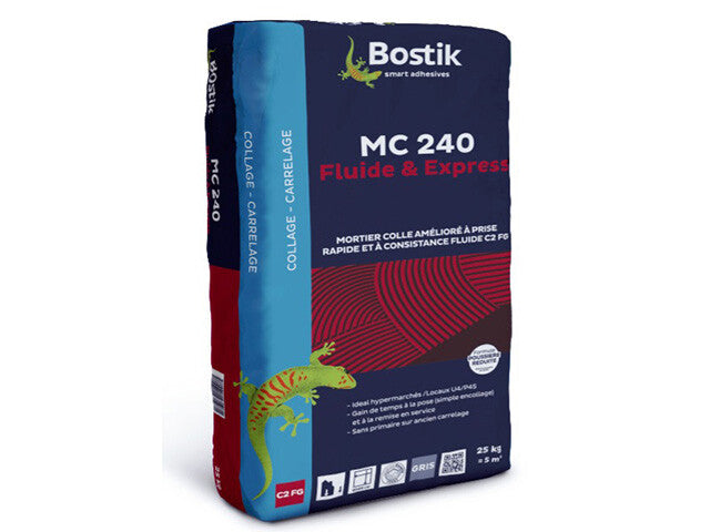 Mortier-Colle Bostik MC 240 FLUIDE & EXPRESS - 25 KG