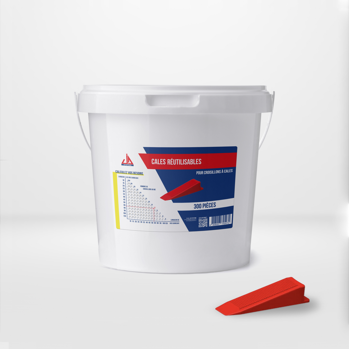 Lot de 300 cales pour système de nivellement de carrelage