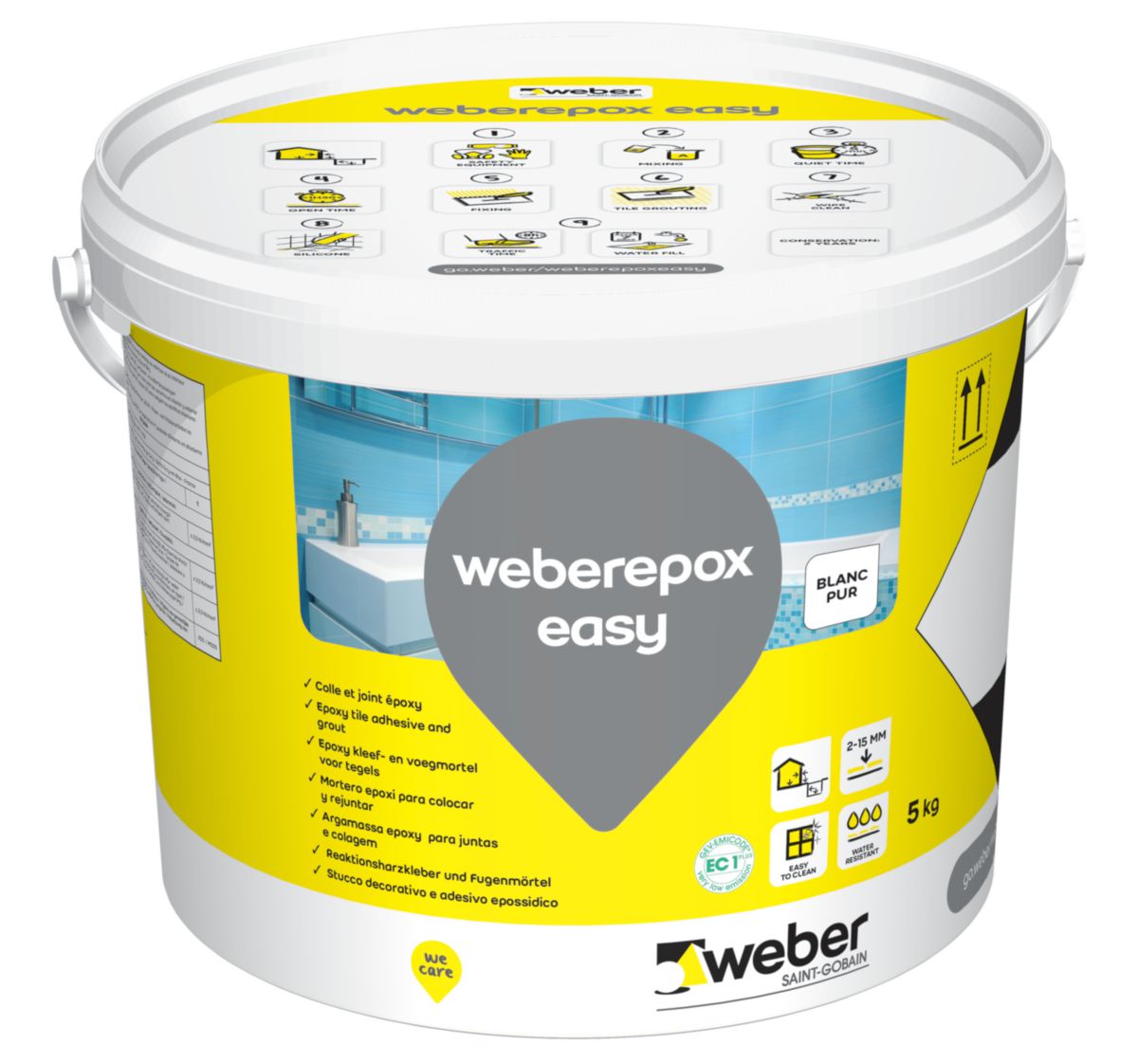 WEBERPOX EASY- Mortier Colle De Jointement blanc pur E06 - 5 kg