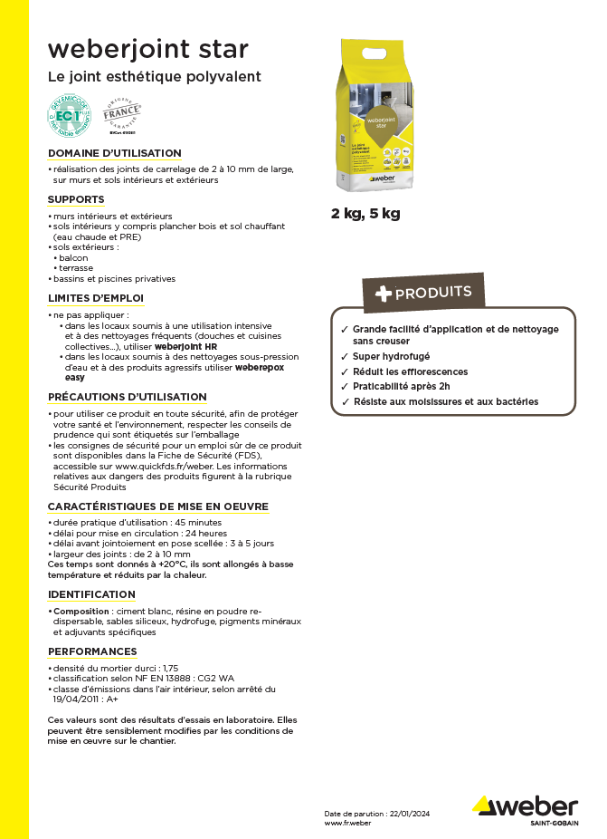 Weberjoint Star - Noir Minérale E12 - 5KG