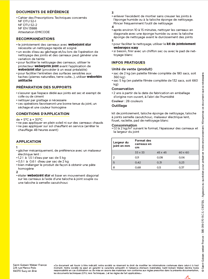 Weberjoint Star - Noir Minérale E12 - 5KG