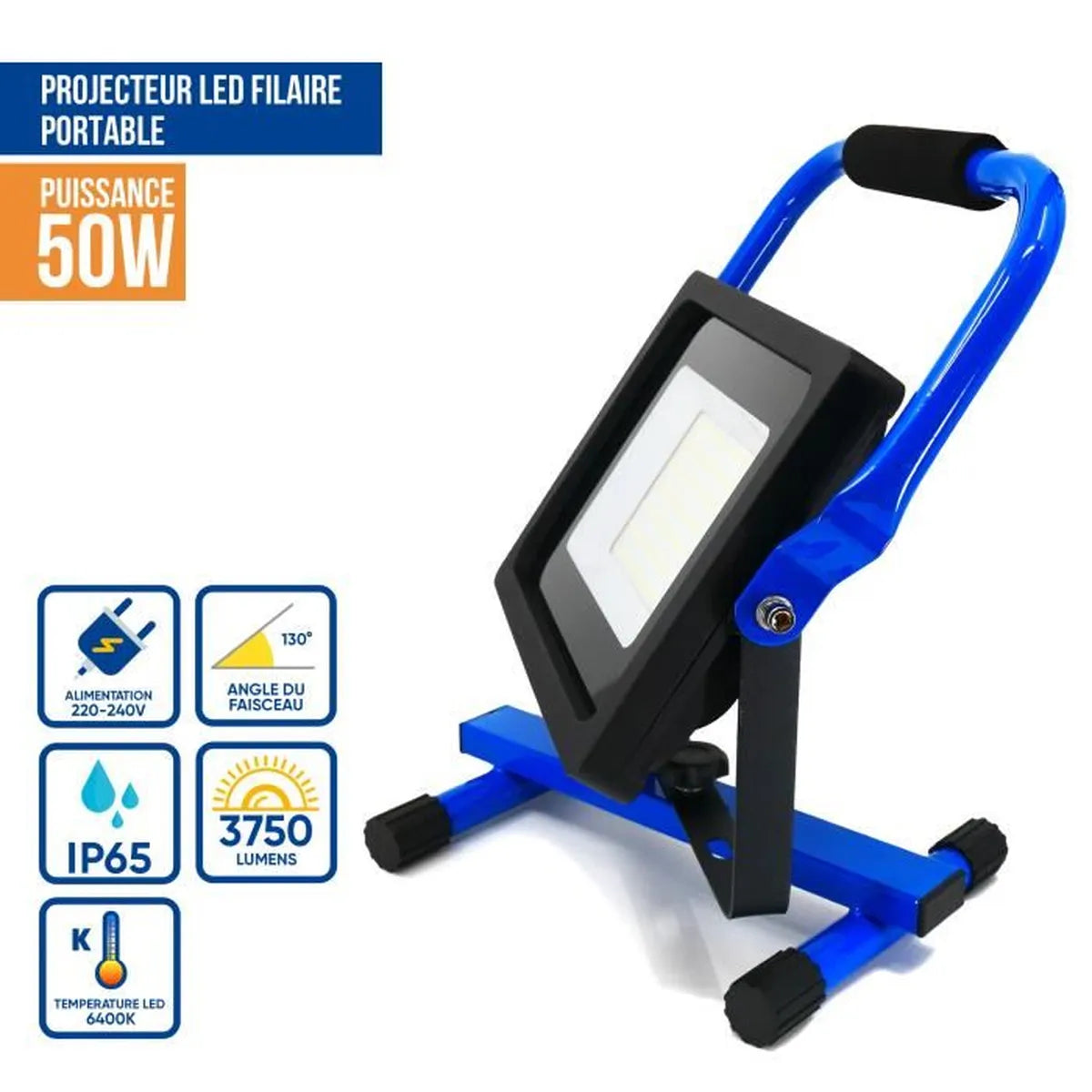 Projecteur De Chantier Led Professionnel 50w IP65