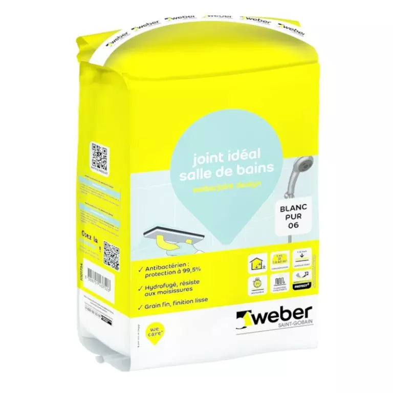 Weberjoint Mortier Décoratif Design - Blanc pur E06s - 5KG