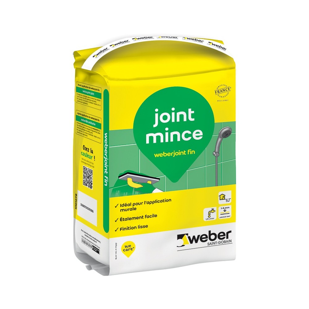 WeberJoint Mortier Gris Ciment E00 - 5kg