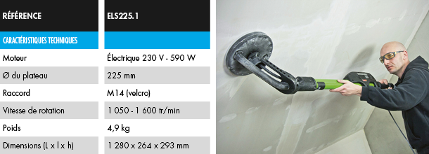 Ponceuse autoportee avec rallonge 230V 0.59kW Ø225
