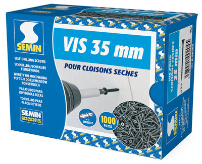 Boîte de 1000 vis placo 35x3,5mm Semin