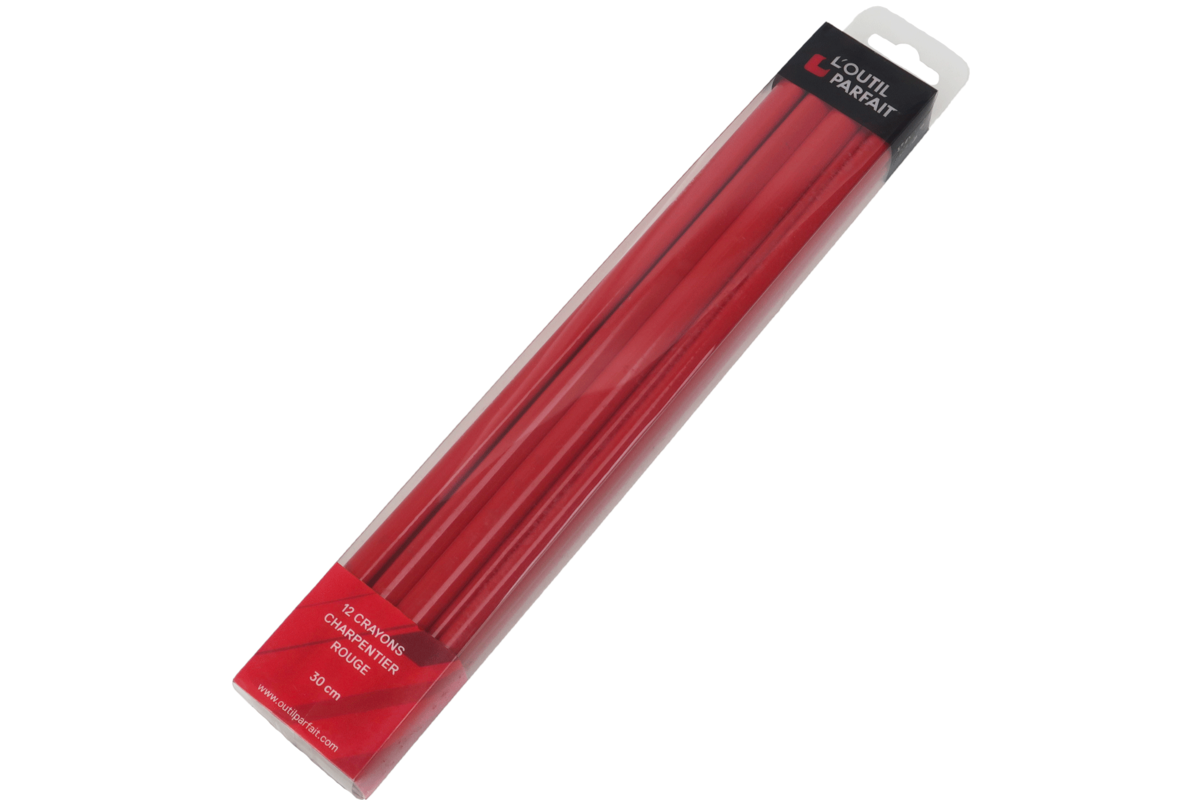 Crayon de Charpentier/Menuisier rouge (1 crayon ou 12 crayons)