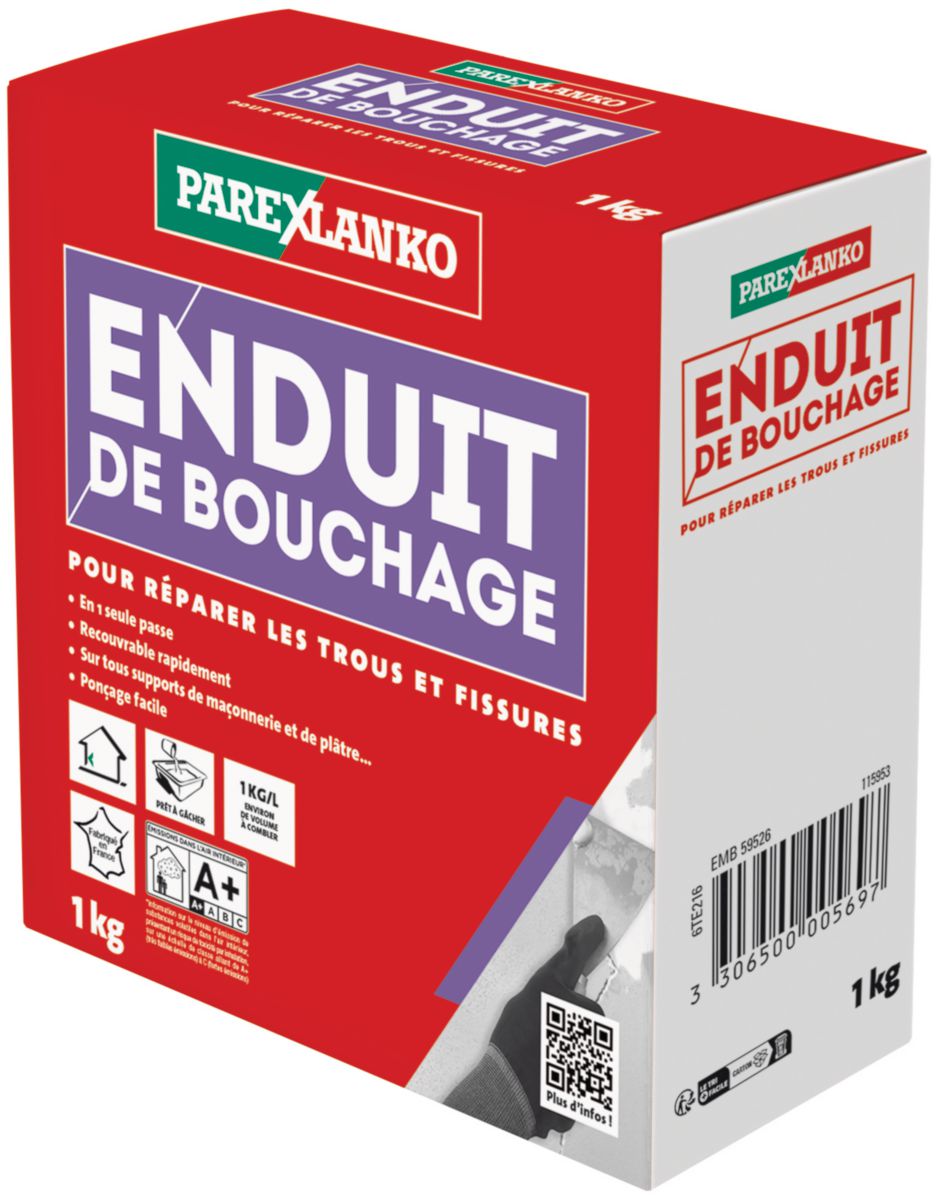 Enduit de bouchage 1 kg - Parexlanko